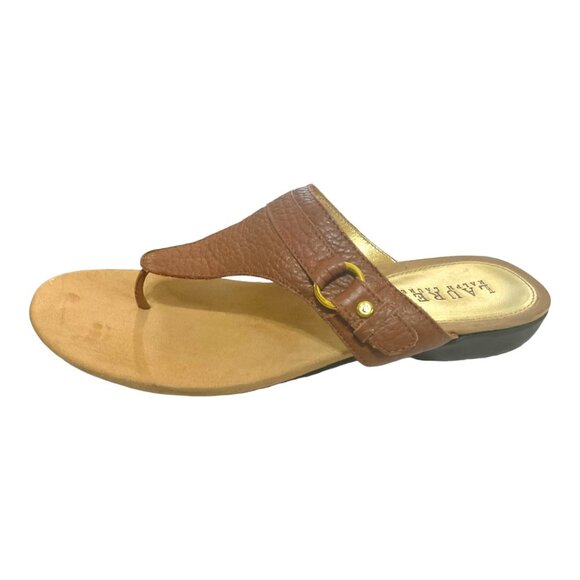 SOLD! Ralph Lauren Kendra Genuine Pebble Leather (11878  A/15) Thong Sandal 9.5B - Picture 6 of 14